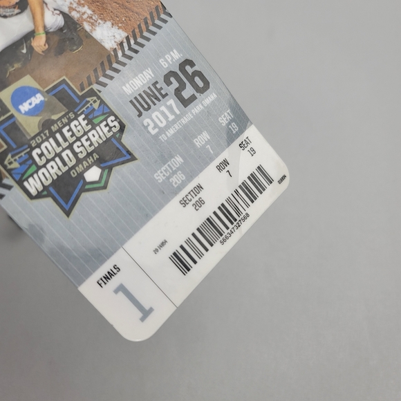 (2) 2017 College World Series Club Level Ticket Pass On Lanyard + Pins - Picture 6 of 9